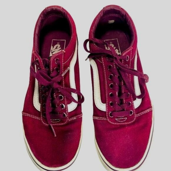 Vans Old Skool Classic Low Sneakers, Maroon, Unisex Men's US Size 8 - Picture 6 of 9
